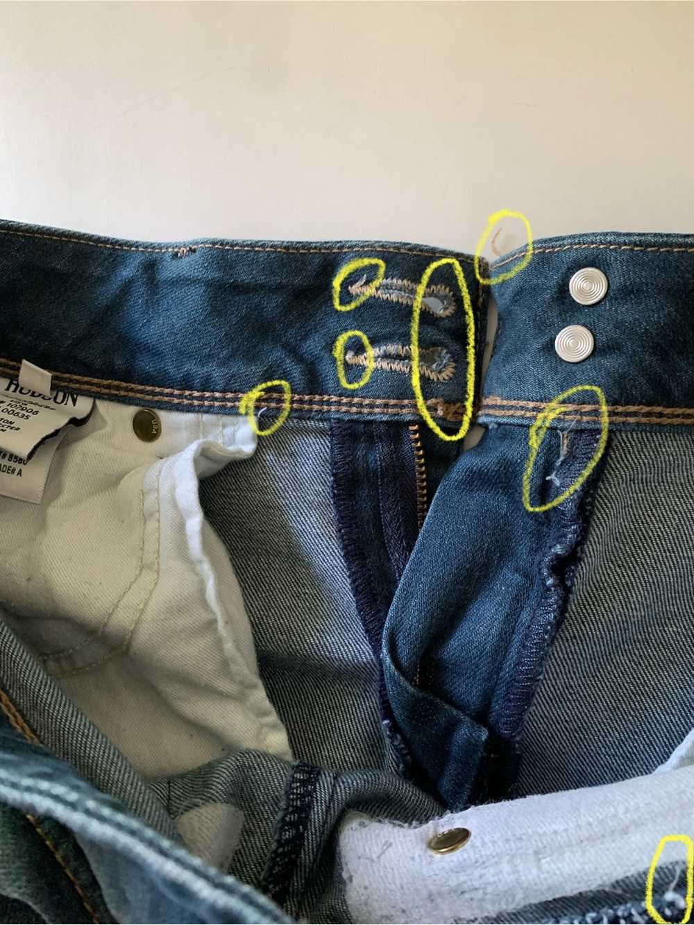 Hudson Collin Low Rise Stretch Skinny Jeans, 29, Vintage Florence Blue, Distress - Picture 15 of 16